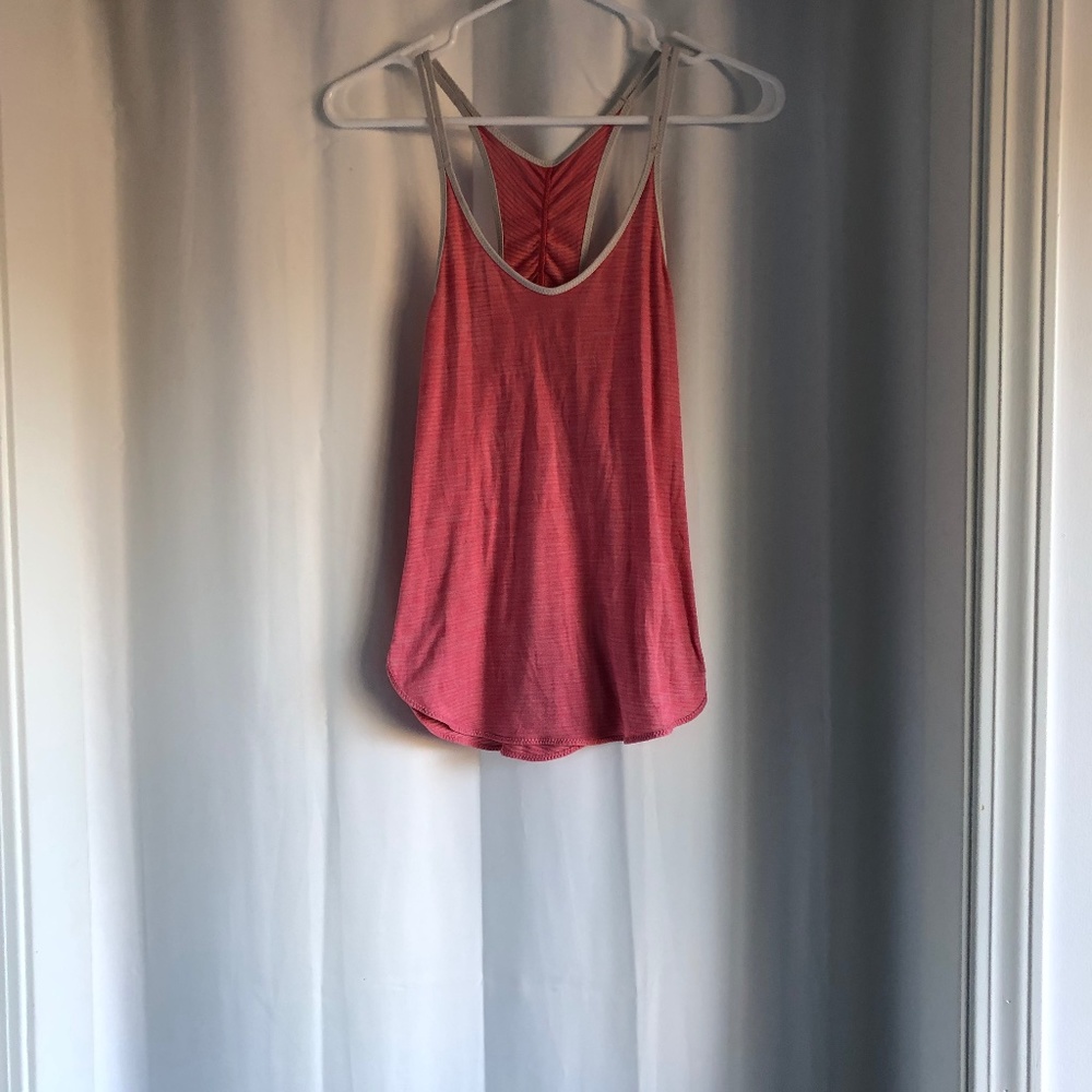 ✨3 for $50✨ LULULEMON Racerback Tank Top with Double Straps, Pink Gray, Sz 4